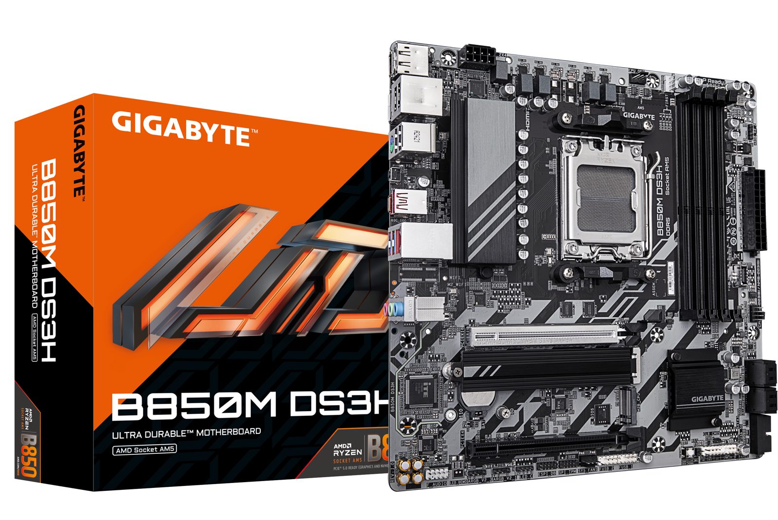 Gigabyte B850M DS3H microATX moderkort, bild 4