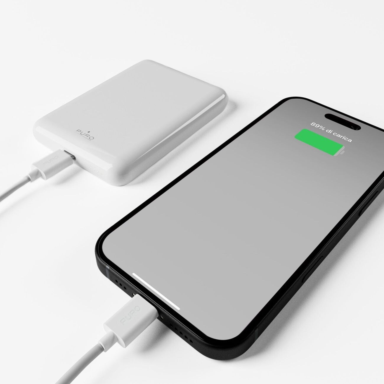 Puro Power Mag Power Bank 5000mAh 20W strömförsörjning USB-C - Vit, bild 2