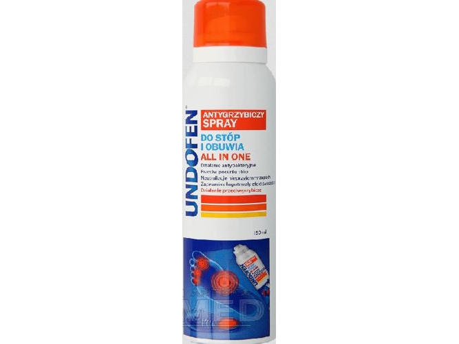 Undofen Active Foot and Shoe Spray All in 1 Refreshing Deodorant 150ml - Expires 02/25