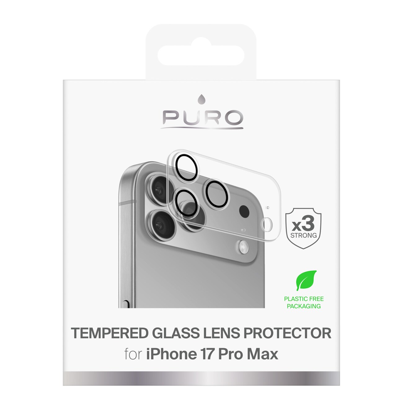 PURO PUSDGLIPHONE17PM, Apple, iPhone 17 Pro Max, Reptålig, Transparent, 1 styck, bild 2
