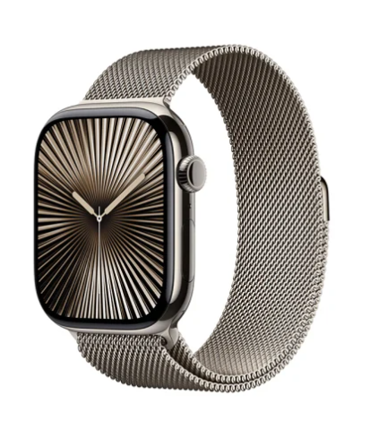 Apple Watch Series 10 GPS + Cellular 46mm Naturlig Titanboett med Naturlig Milaneseloop - M/L, bild 3