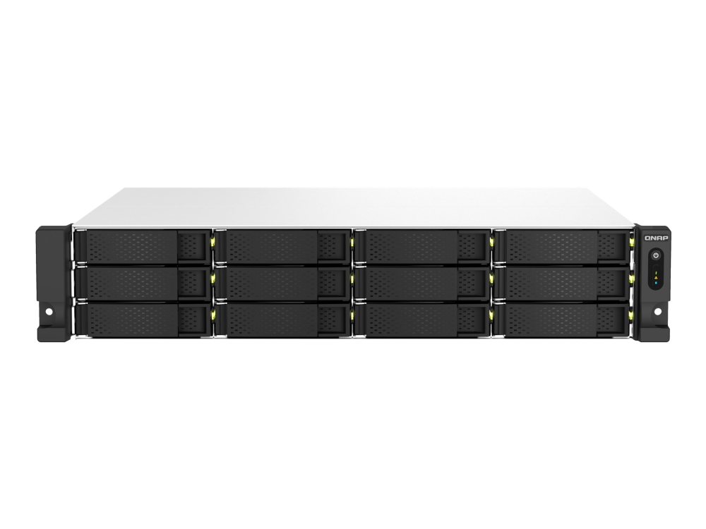 QNAP TS-1264U-RP - NAS-server - 12 fack - kan monteras i rack - SATA 6Gb/s - RAID 0, 1, 5, 6, 10, JBOD, 50, 60 - RAM 8 GB - 2.5 Gigabit Ethernet - iSCSI support - 2U