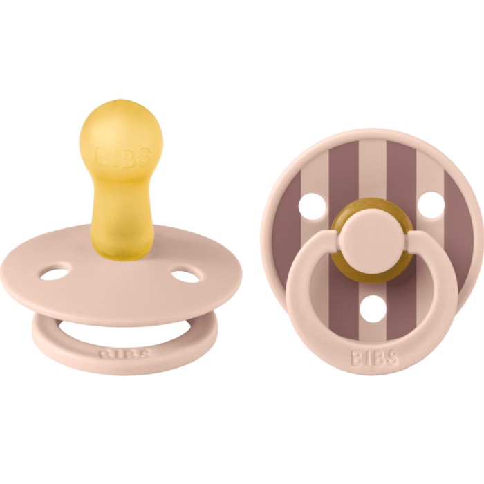 BIBS Pacifier Studio Colour 2-pack Block Latex Size 2 Blush Mix