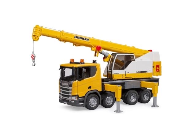 Bruder Scania Super 560R Liebherr kranbil med ljus & ljudmodul