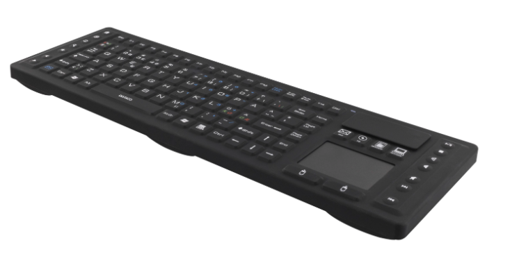 Deltaco Trådlöst tangentbord i silikon, RF, touchpad, IP65, nordiskt - Svart, bild 2