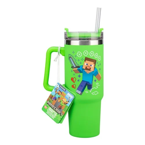 Minecraft Green 900ml Multiway Travel Cup Straw