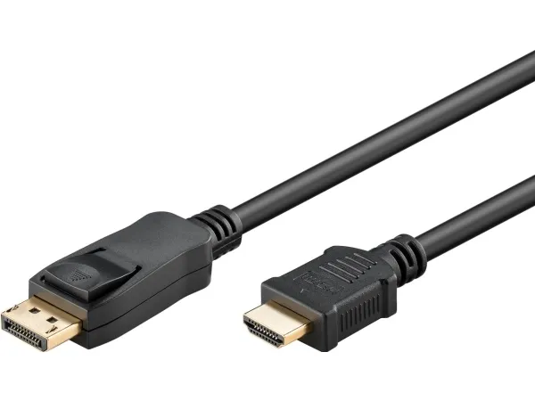 Goobay 64837, 3 m, DisplayPort, HDMI Typ A (standard), Hankoppling, Hankoppling, Rak