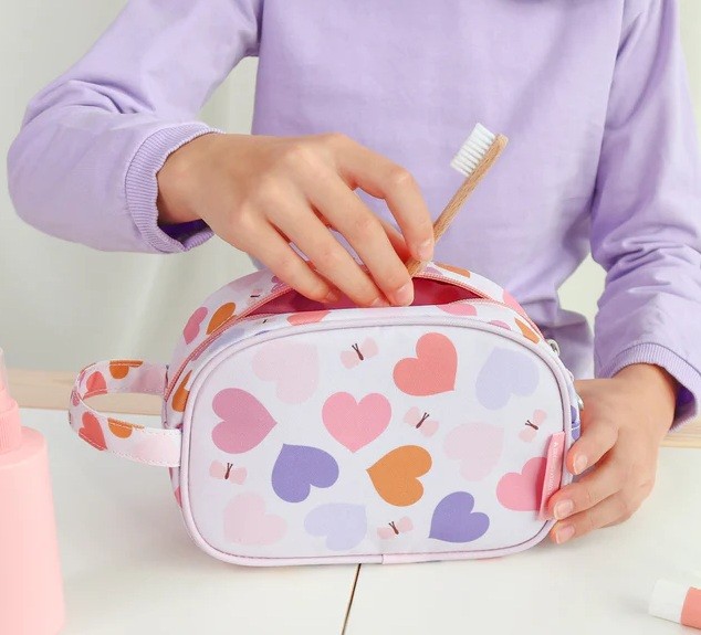 A Little Lovely Company Toiletry Bag, Hearts, bild 2