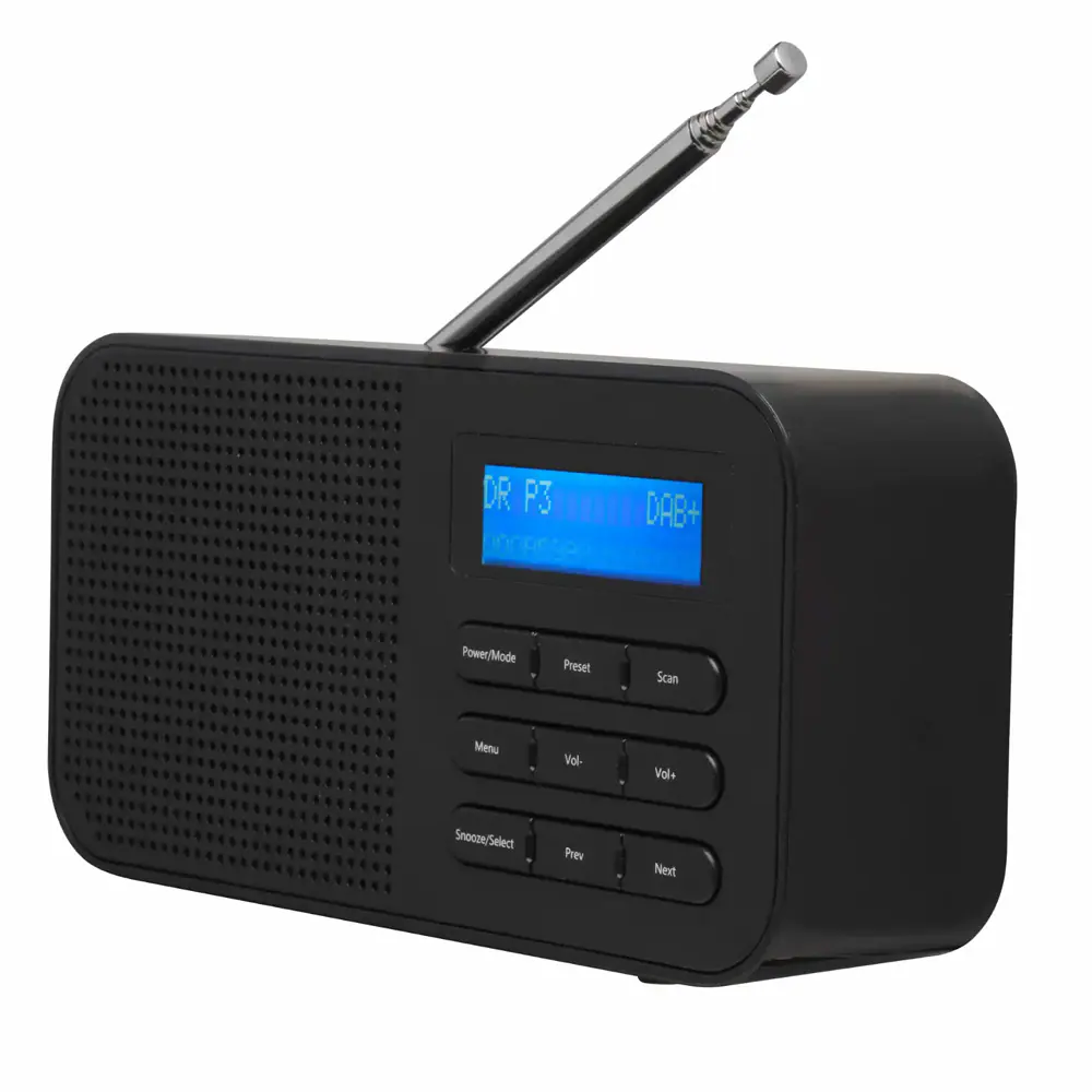 DENVER DAB-42 - Bärbar DAB-radio - 1 Watt - svart