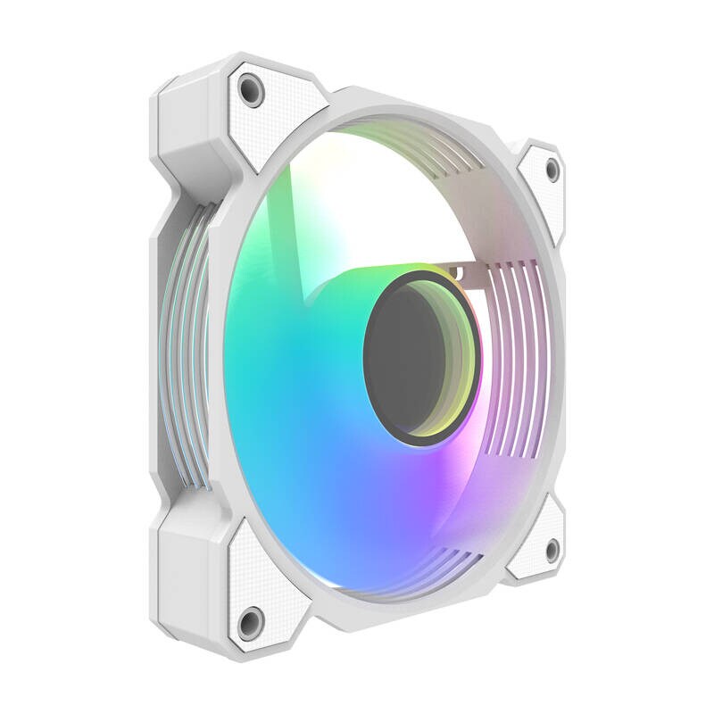 Darkflash DR08 Cooling Fan (White) - Chassi fläkt - 120mm - Vit med RGB LED - 30 dBA, bild 4