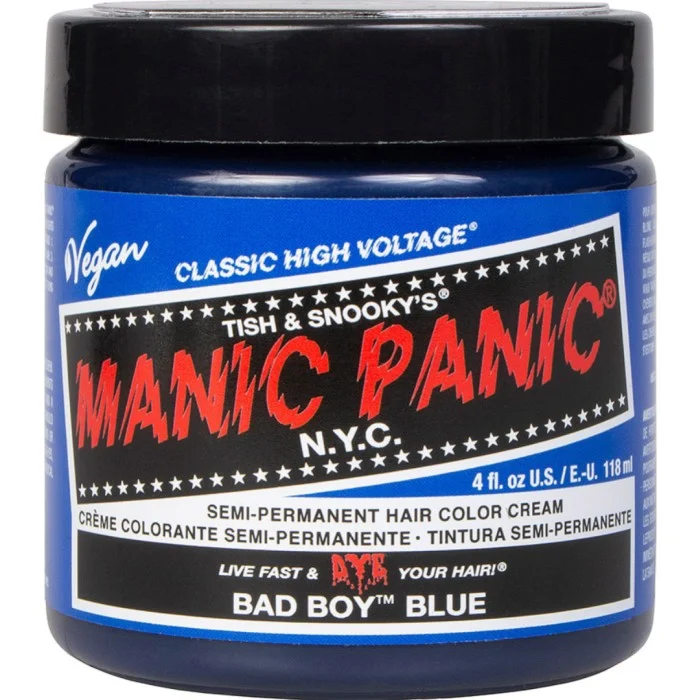 Manic Panic Semi-Permanent Hair Color Cream Bad Boy Blue