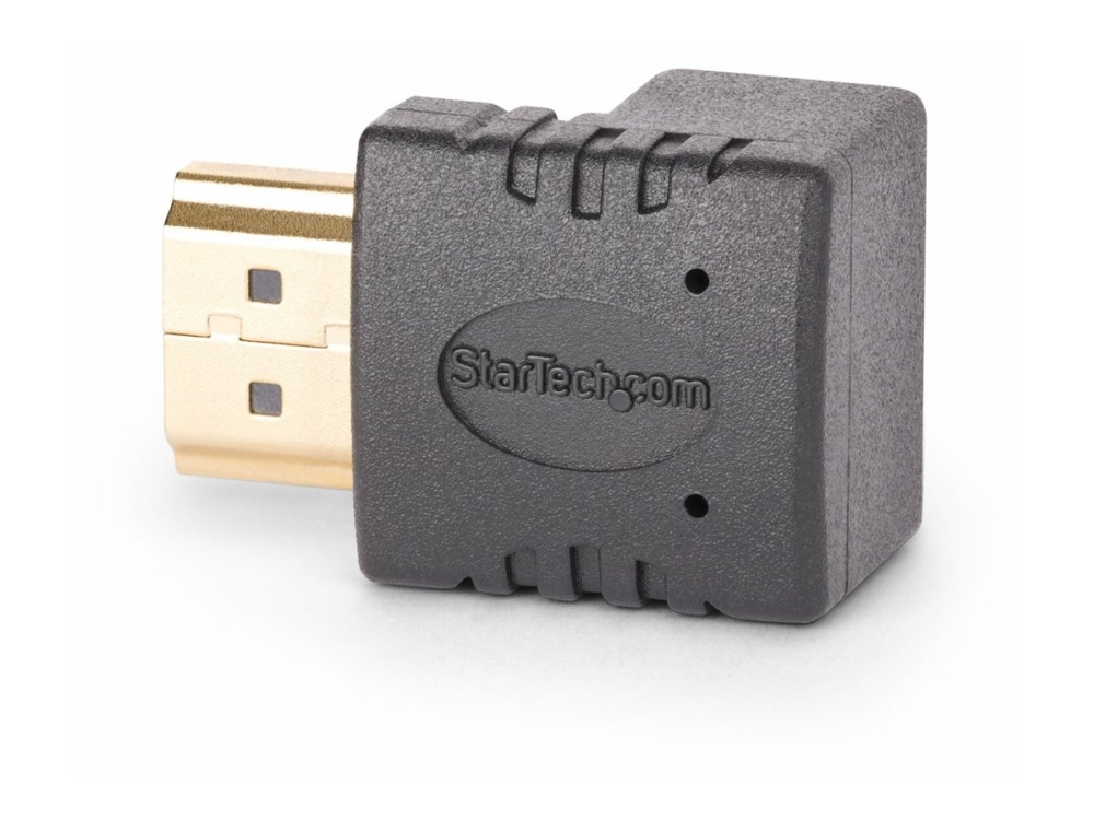 Adapter HDMI hane till hona, StarTech, 4K@60Hz, vinklad uppåt - Svart