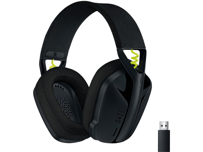 Logitech G435 Lightspeed Wireless gaming headset, svart, bild 3