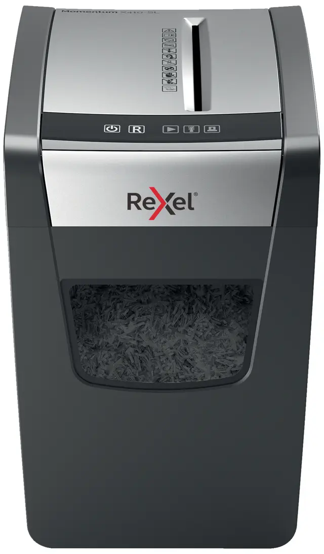 Rexel Momentum X410-Sl Dokumentförstörare TVärsgående Skärning svart, grå