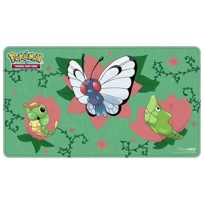 Caterpie Evolutions Stitched Playmat for Pokémon