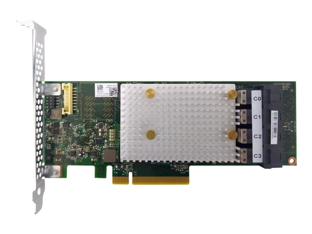 Lenovo ThinkSystem 9350-16i - Kontrollerkort (RAID) - 16 Kanal - SATA / SAS 12Gb/s - låg profil - RAID 0, 1, 5, 6, 10, 50, JBOD - PCIe 3.0 x8 - för ThinkSystem SR630 V2 7Z70, 7Z71 SR650 V2 7D15, 7Z72, 7Z73 ST250 V2 7D8F