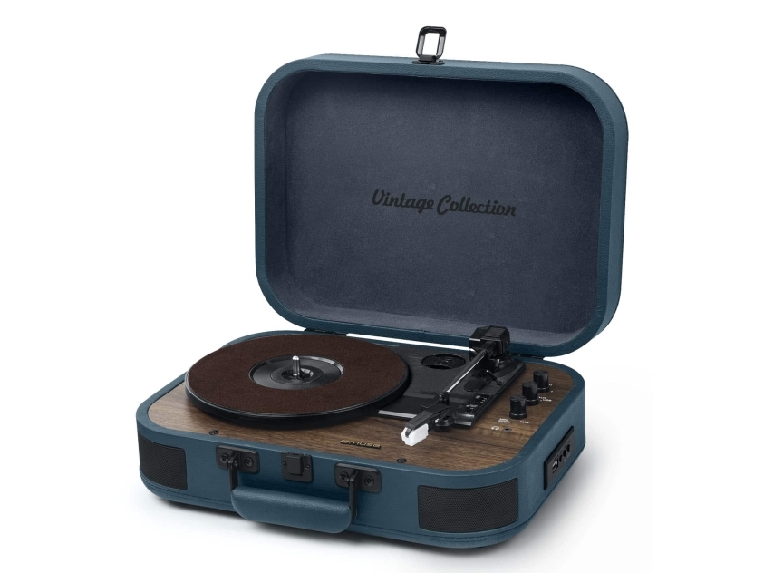 Muse MT-201 OB, Skivtallrik med direktdrift, Automatisk, Blå, 33,45,75 RPM, Rotations-, 10 W