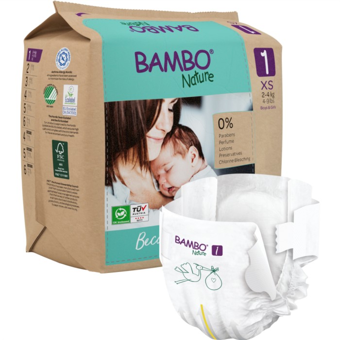 Bambo Nature Barnblöjor stl 1 (2-4 kg) 22 st