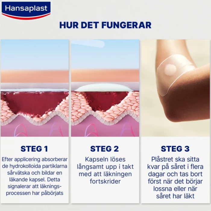 Hansaplast Second Skin plåster XL 6 x 7 cm, 3 st, bild 4