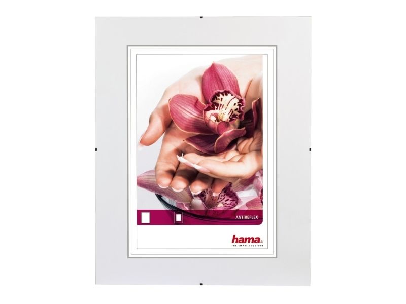Hama 00063130, Enbildsram, Glas, Transparent, 20 x 28 cm, Clip-Fix, Icke-reflekterande