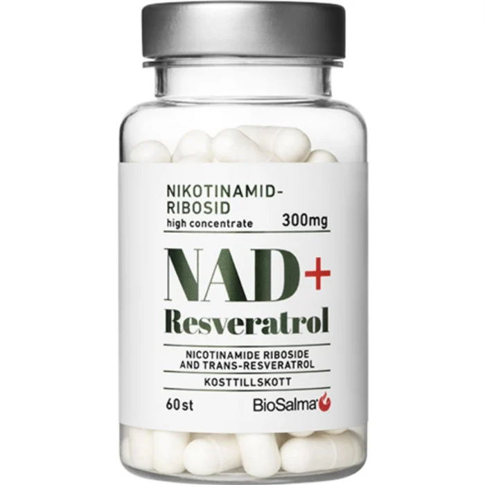 BioSalma NAD+ 300mg + Reservatrol, 60 kaps