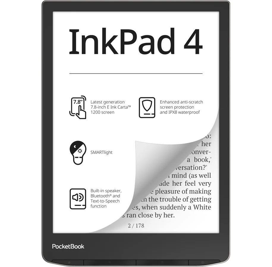 PocketBook InkPad 4 eBook 32GB (silver), bild 3