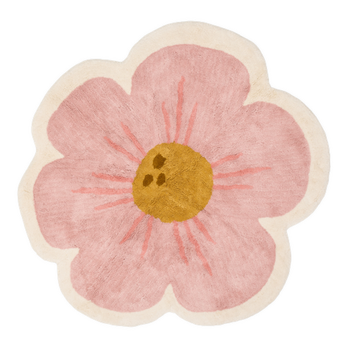 Little Dutch - Rug Flower - Pink - 103 cm x 110 cm