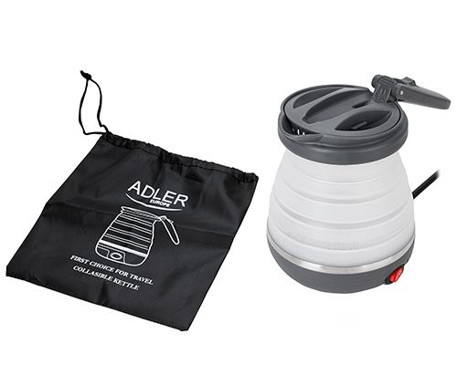 Adler AD 1279 resevattenkokare 750 W 0,6 l hopfällbar, vit