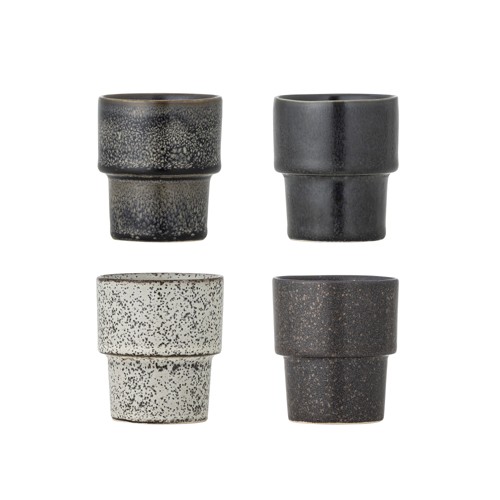 Bloomingville – Ewan espressokopp – set om 4 – brun
