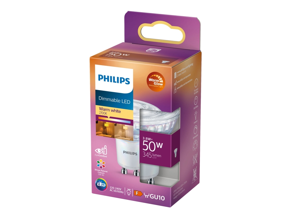 Philips LED Spot (Dimbar) GU10,345 lm