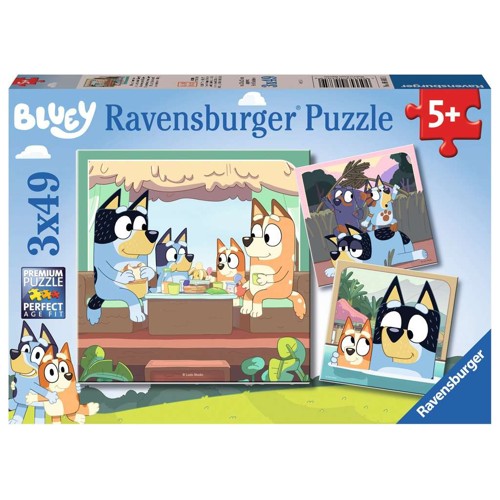 Ravensburger Pussel: Bluey 3x49 Bitar