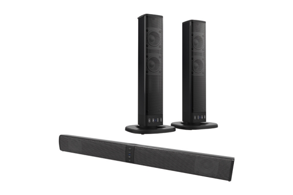 Xoro HSB 55, 2.1 kanaler, 20 W, 20 W, 8 O, 80 dB, 1%