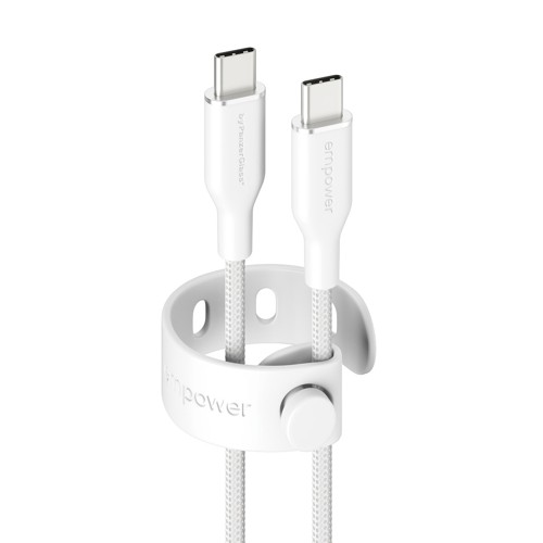EMPOWER - Racing 60W USB-C to USB-C Cable 1.2M Silver White