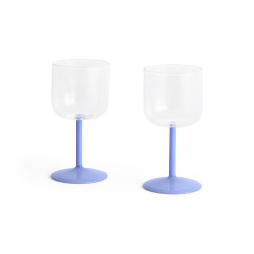 HAY - Tint Vinglas H15 - 2-Pack (Klar & Blå)
