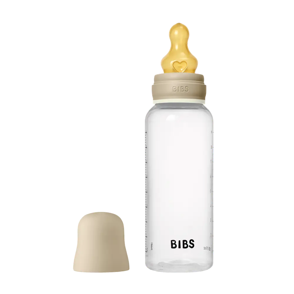 BIBS Baby Bottle Round Latex Medium Flow Vanilla Glow 270ml