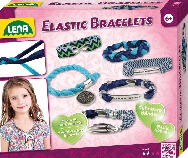 Lena Elastic Bracelets, Kit för tillverkning av armband för barn, 6 År, Multifärg