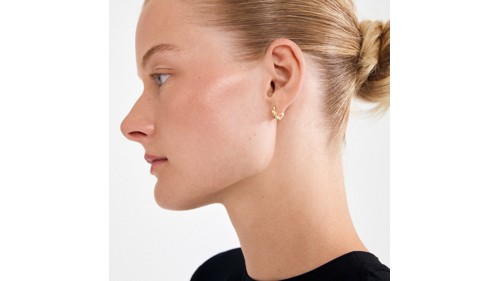 PILGRIM - Taffy Small Swirl Hoop Earrings - Gold-Plated - 13 mm, bild 3