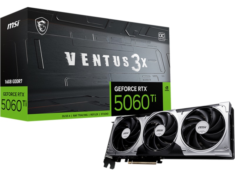 MSI GeForce RTX 5060 Ti VENTUS 3X OC 16 GB GDDR7, HDMI/3xDP, bild 3