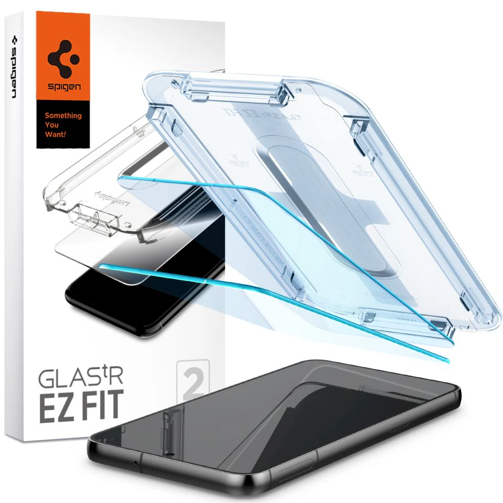 Spigen Glas.tR EZ Fit härdat glas för Samsung Galaxy S23 - 2 st.