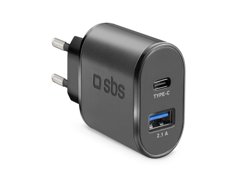 SBS TETRAVUSBTC2AFAST, Universal, inomhus, 100 - 250 V, 50/60 hz, 15 W, 5 V