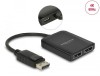 Splitter DeLOCK 1 x Displayport in > 2 x Displayport ut 4K@60Hz, DP 1.4 MST, bild 2
