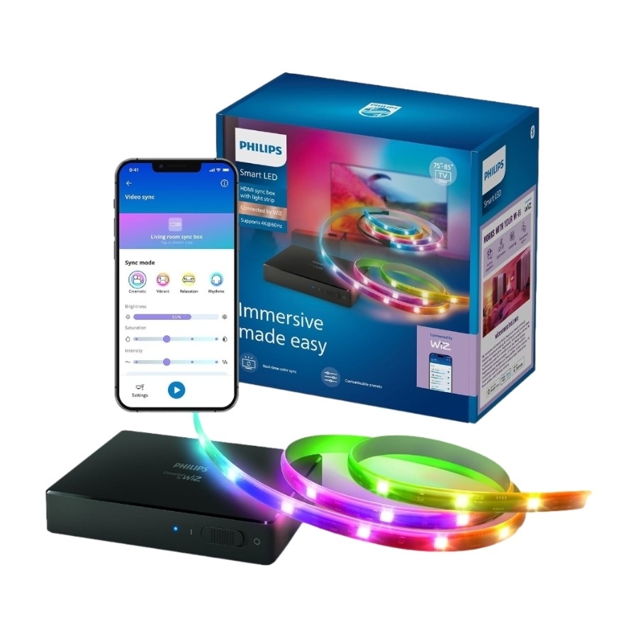 Philips HDMI 2.0 Sync Box med ljuslist för 75"-85" TV-apparater