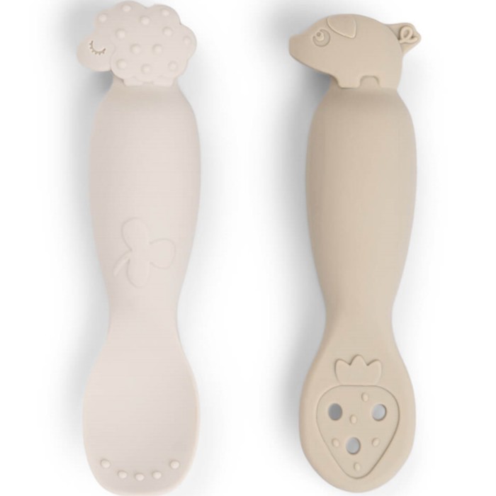 Done by Deer Learning Spoon Set Tiny Farm, Sand