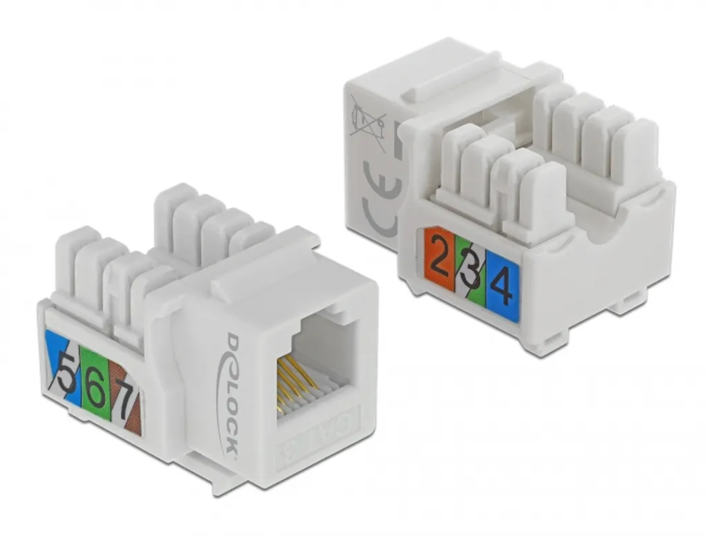 Delock keystone-modul RJ12 till LSA Cat.3 UTP – vit, bild 2