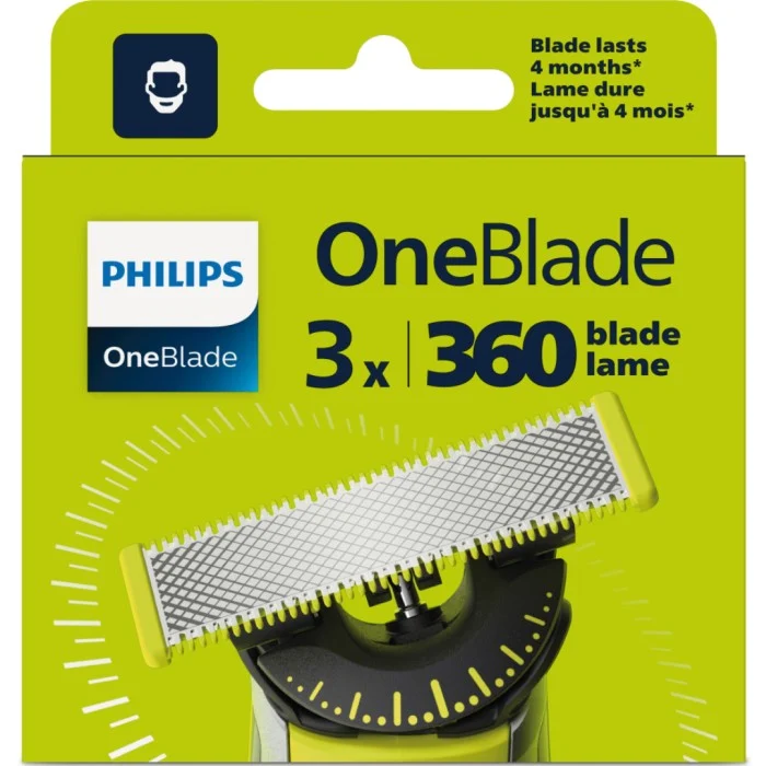 Philips QP430/50 OneBlade 360 ersättningsblad, 3 st