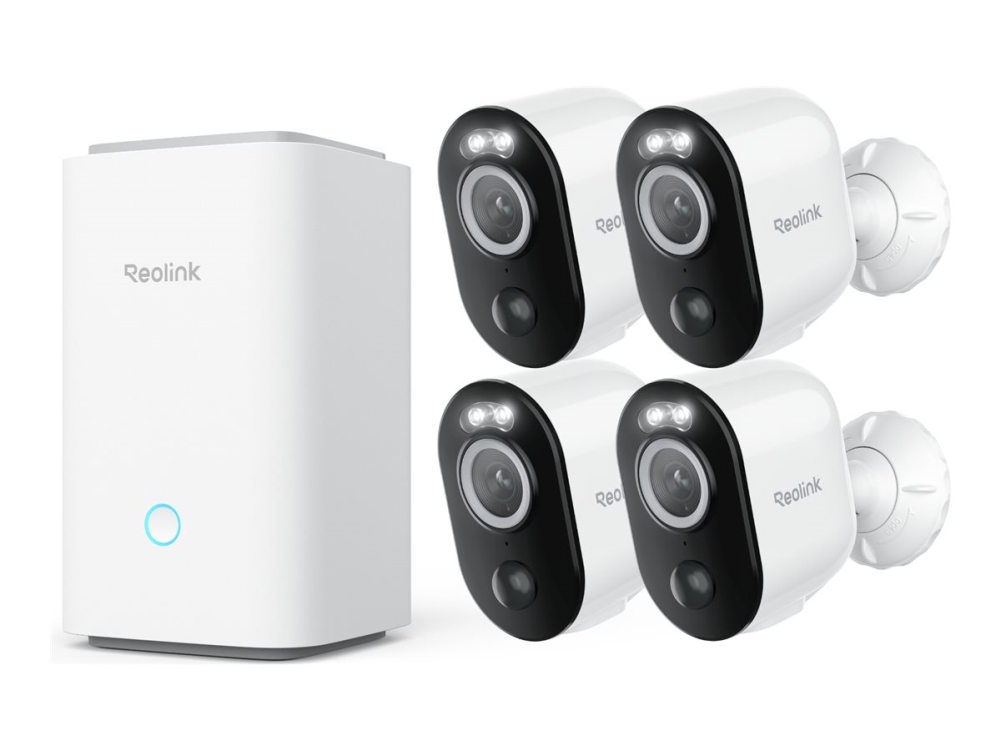 Reolink Home Hub med 4x Argus 3 Ultra 4K-kameror