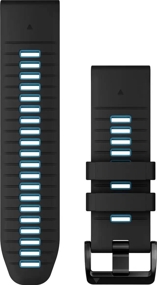 Garmin Quickfit armband 26 mm silikon, svart/blå