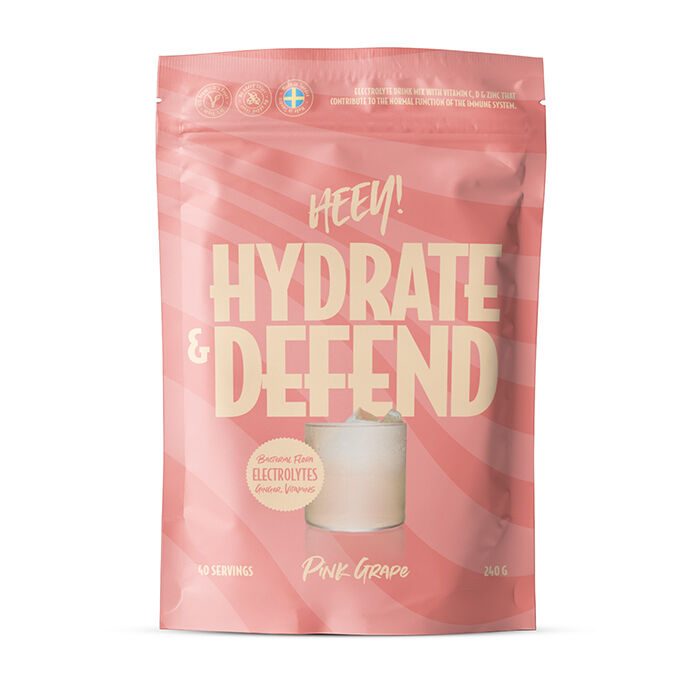 Heey! Electrolytes Hydrate & Defend Electrolytes + Probiotics Pink Grape 240 g, bild 3
