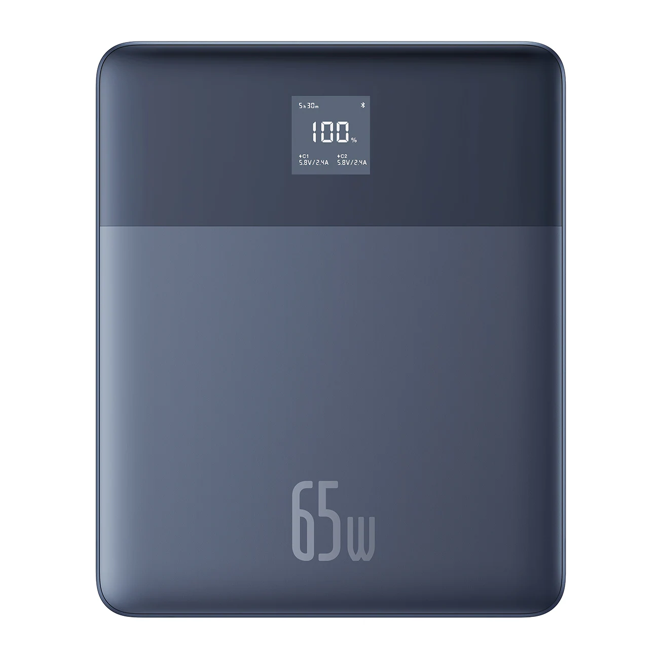 Baseus Blade2 12 000 mAh 65 W powerbank m/digital display (USB-C–USB-C 100 W 50 cm kabel) – blå