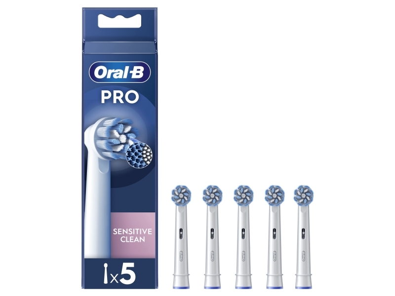 Oral-B Pro Sensitive Clean borsthuvuden 5-pack, vita